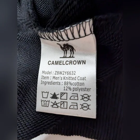 NWT Camel Crown XXXL Mens Black Jacket Zipper Long Sleeve - Picture 10 of 14